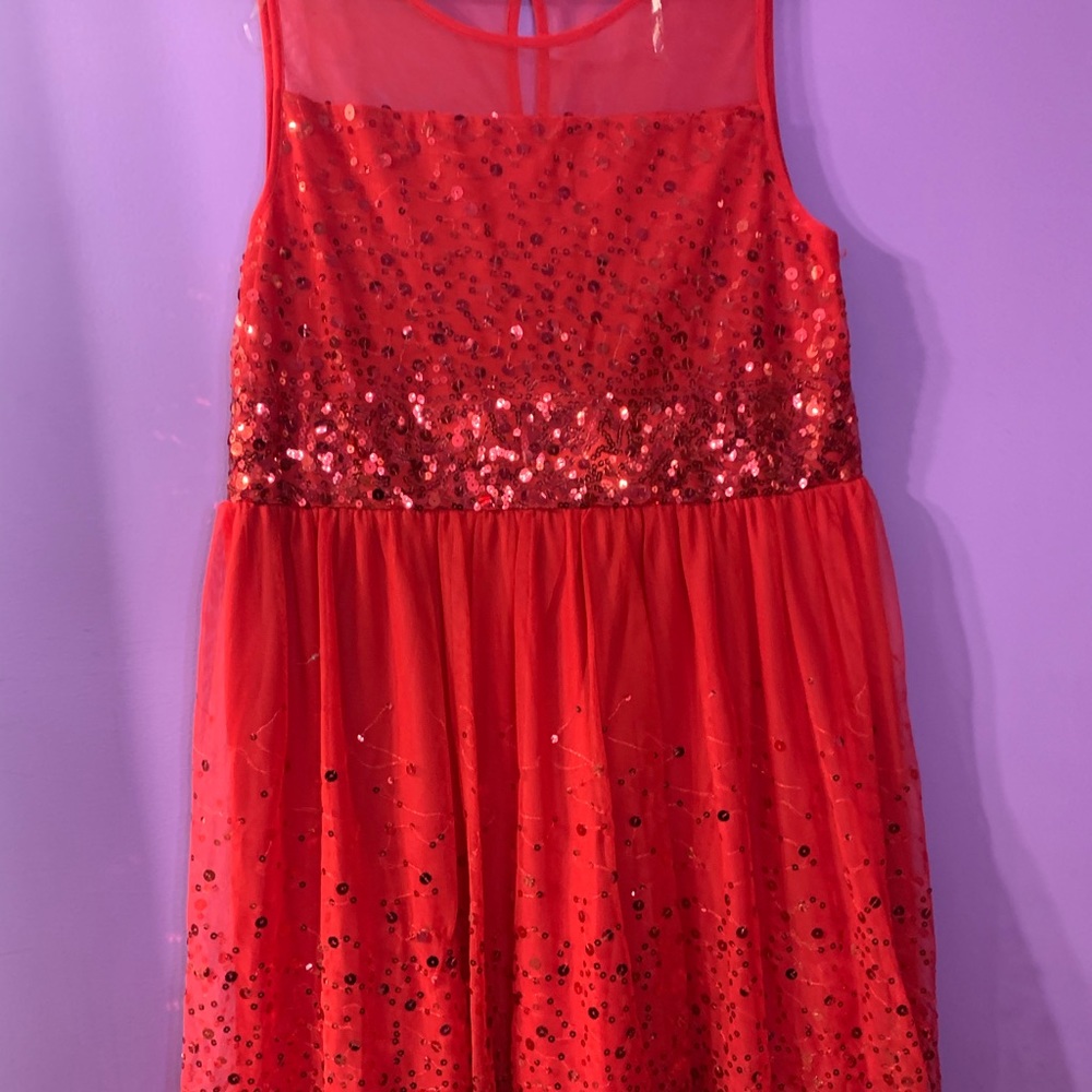 Red Sparkly Sequined Dress